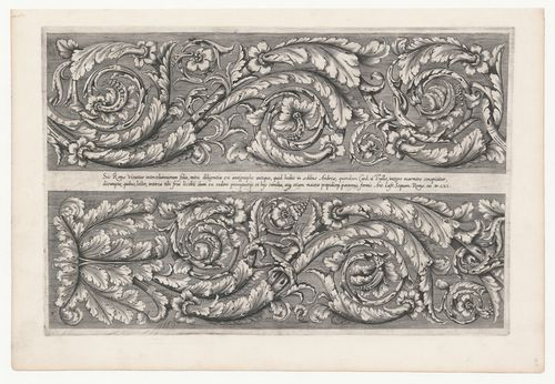 Elevation of two bands of an acanthus frieze