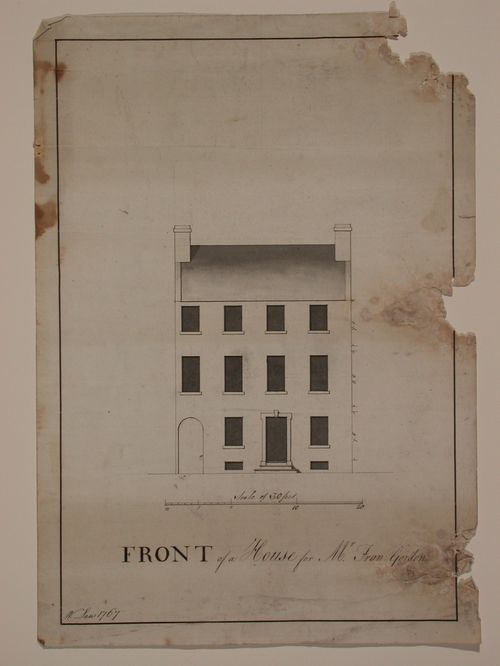 Front elevation for a house for Mr. Fran Gordon