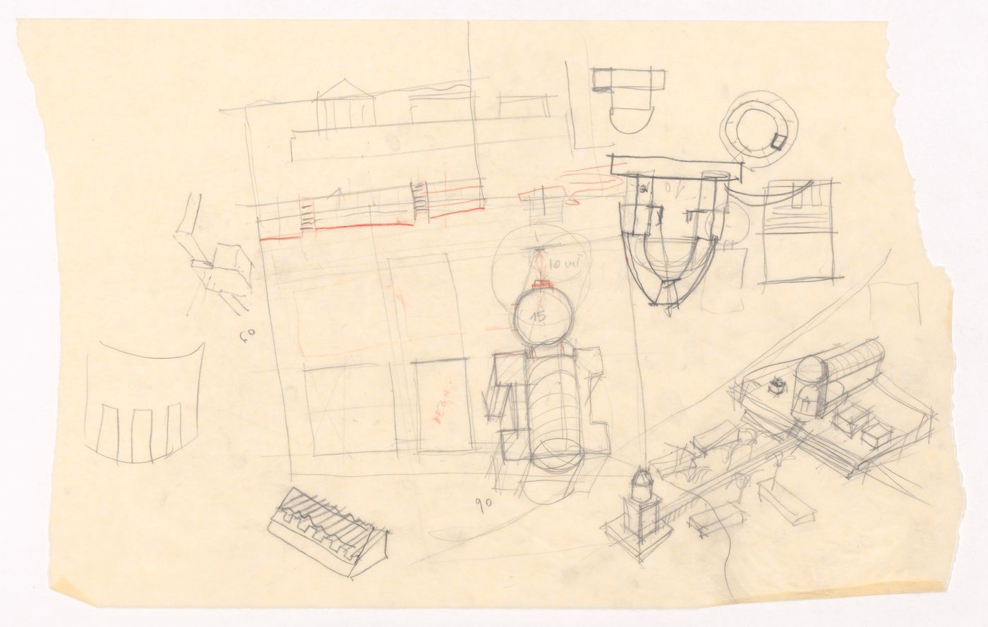 Conceptual drawings for University of Miami, New School of Architecture