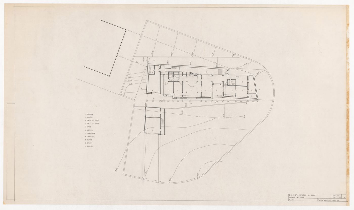 Plan for Casa Aníbal Guimarães da Costa, Trofa, Portugal