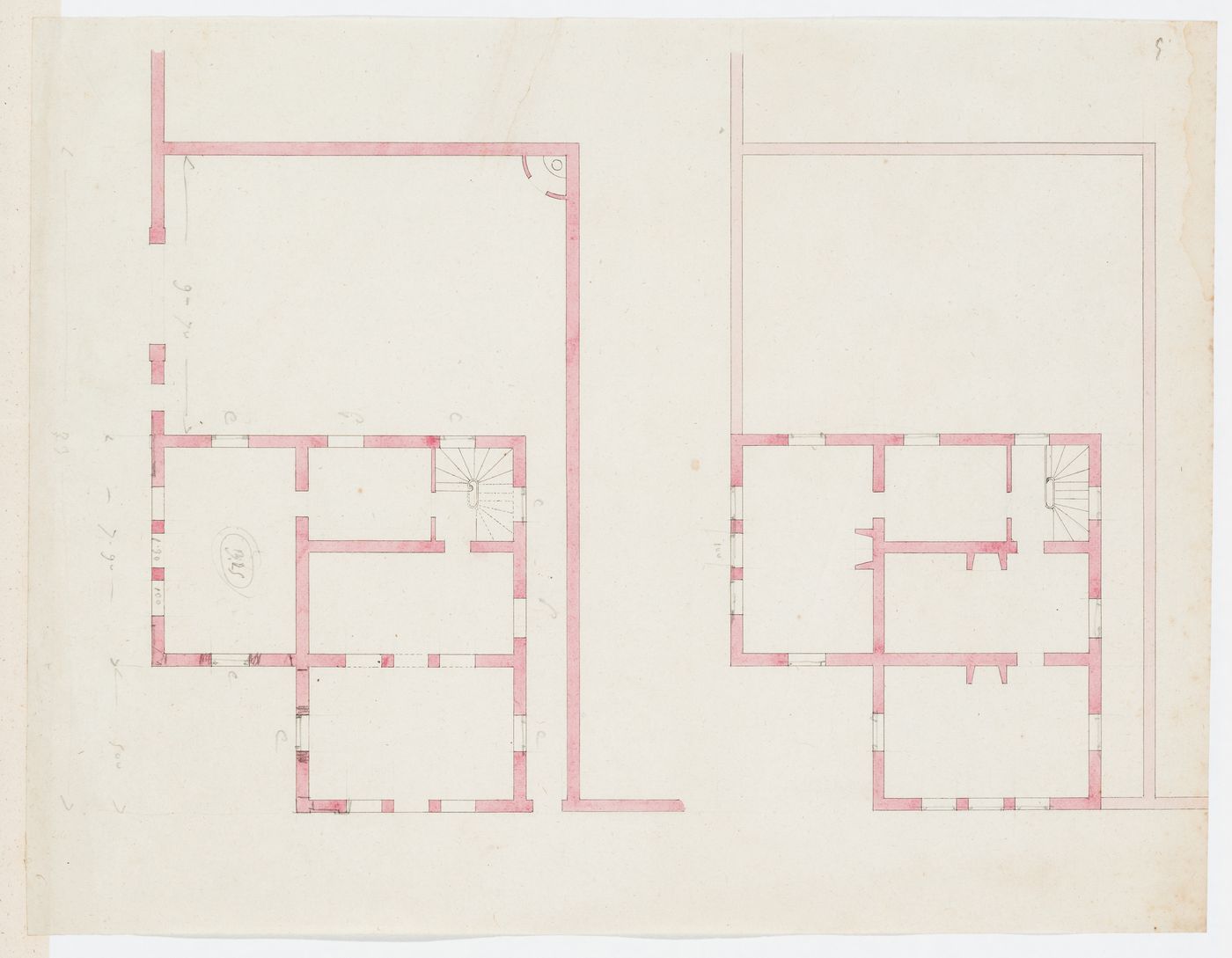 Plans for a "maison du blanchisseur" (variant design)