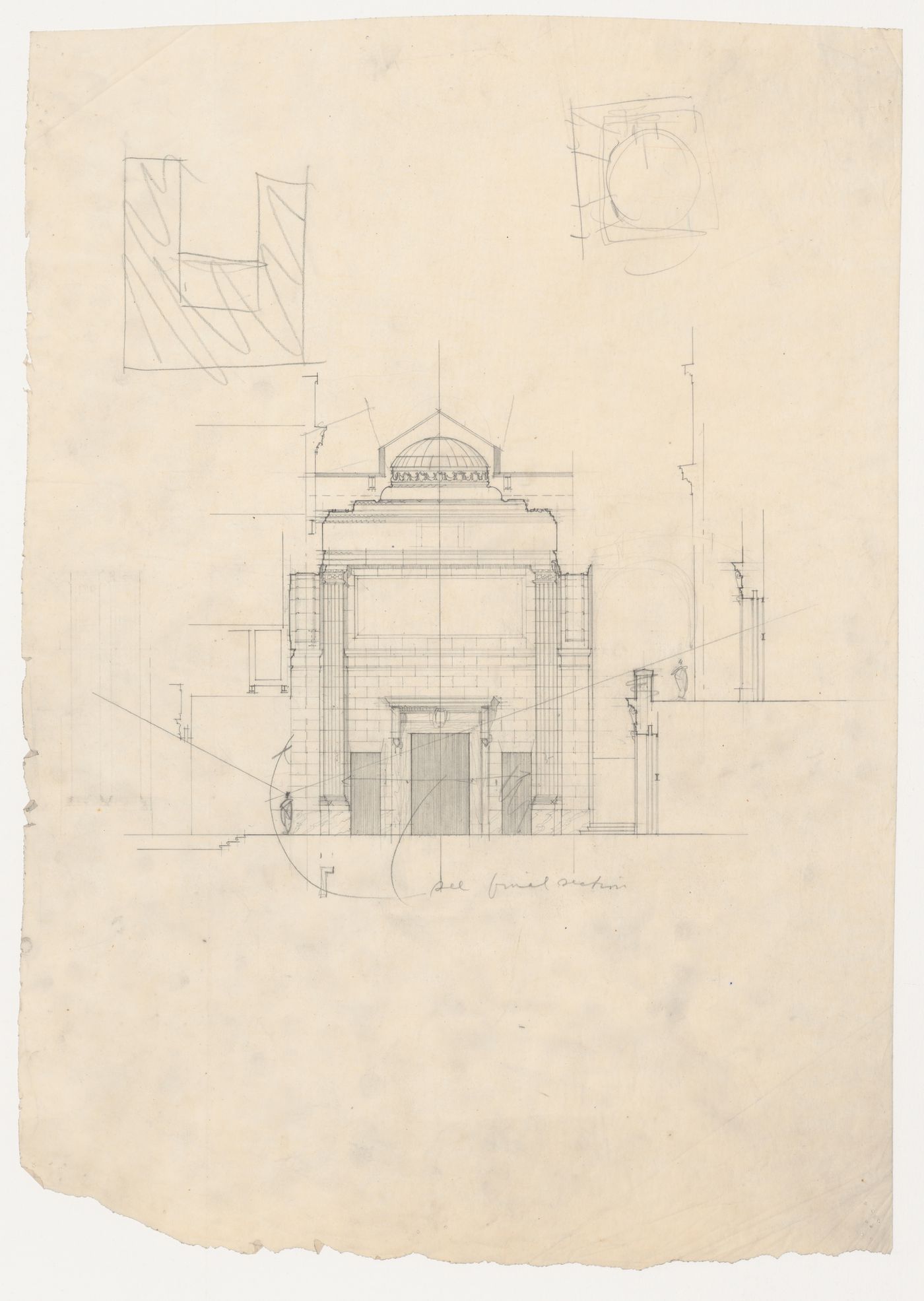 Étude d'une façade,  Annexe au Palais de Justice de Montréal, Montréal, Canada