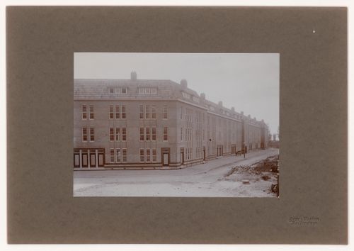 Exterior view of block I of Spangen Housing Estate, Rotterdam, Netherlands