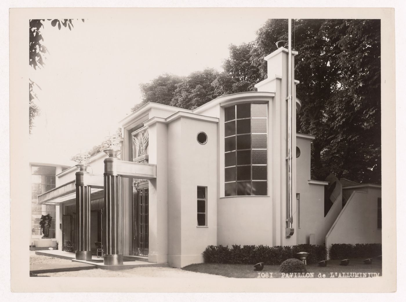 View of the Pavillon de l'Aluminium, 1937 Exposition internationale, Paris, France