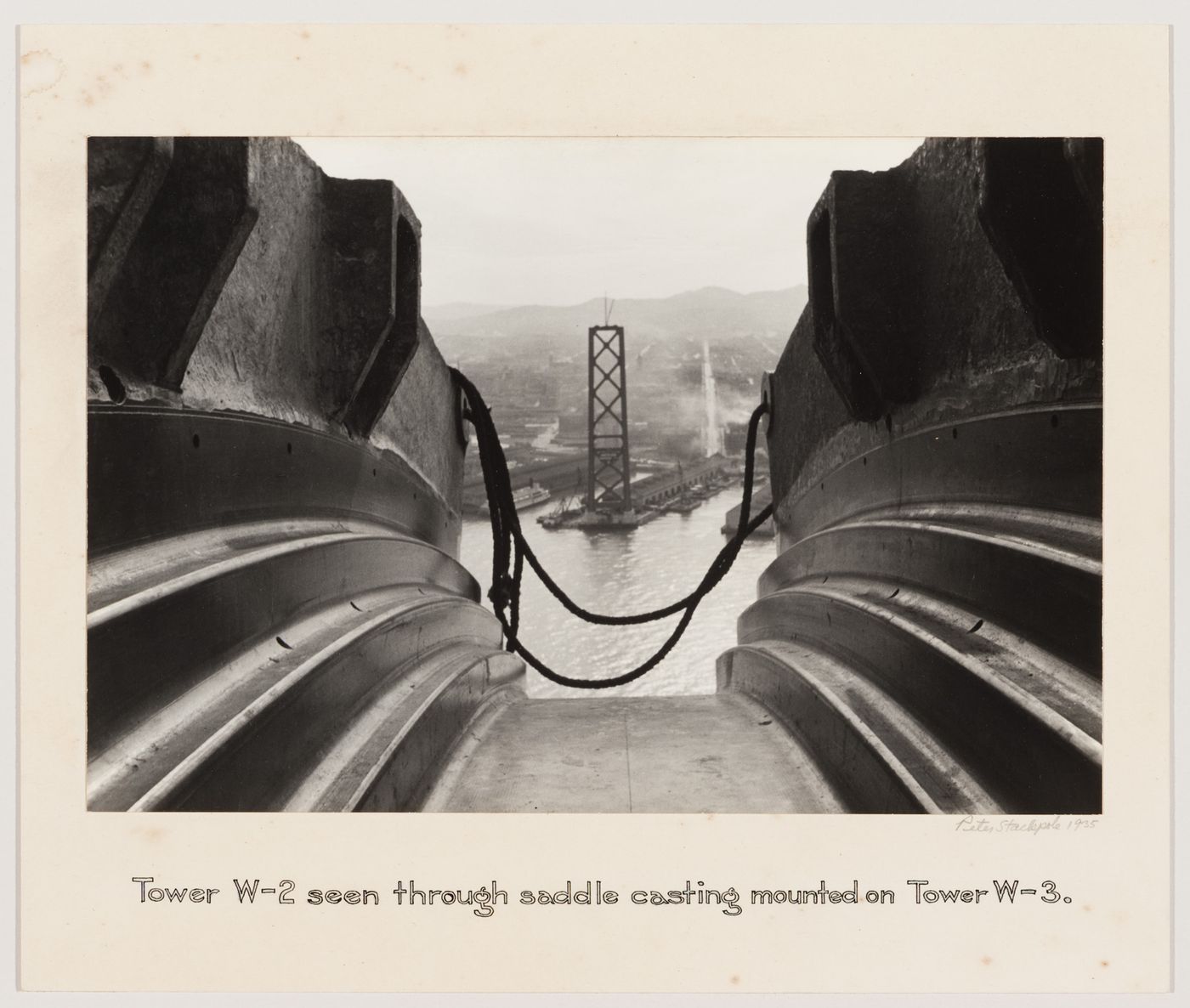 San Francisco - Oakland Bay Bridge under construction, San Francisco, California