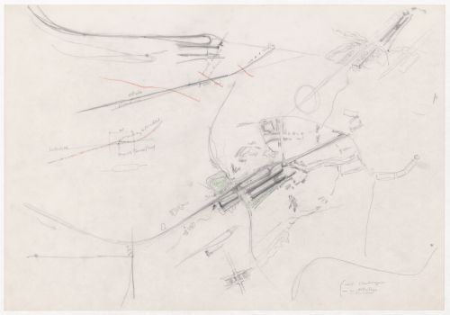 Sketch site plan for Plano Urbanístico e Central de Camionagem, Guimarães, Portugal