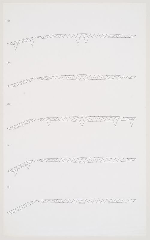 Space frame sections (X31-X35), Odawara Municipal Sports Complex, Odawara, Kanagawa, Japan