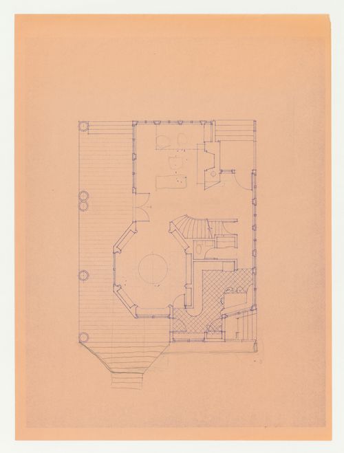 First floor plan for the Hanks-Paré Residence, Tuxedo Park, New York