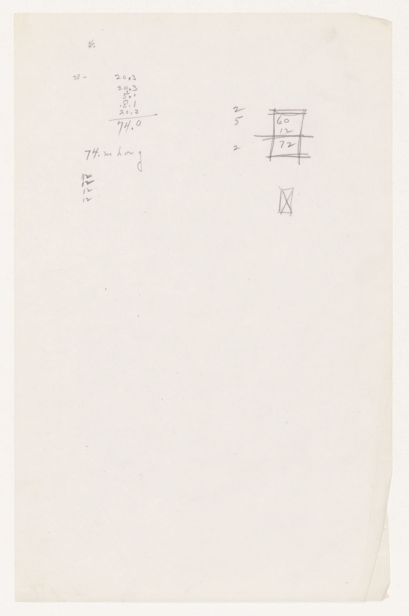 Space calculations, possibly for Illinois Institute of Technology