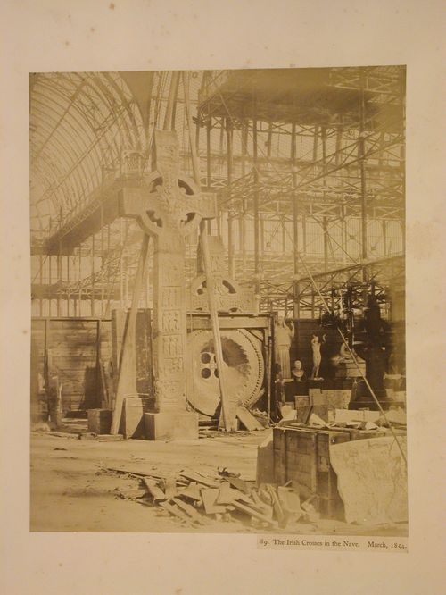 The Irish crosses in the nave, Crystal Palace, Sydenham, England