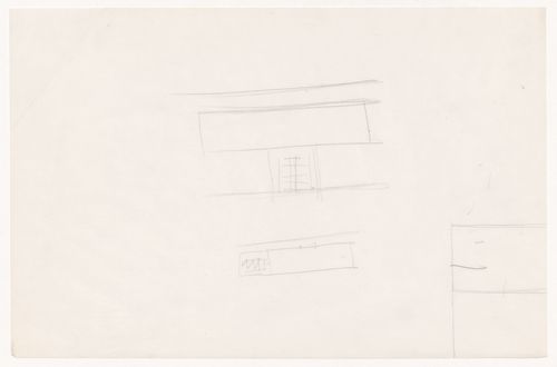 Partial sketch plans for a campus building for Illinois Institute of Technology
