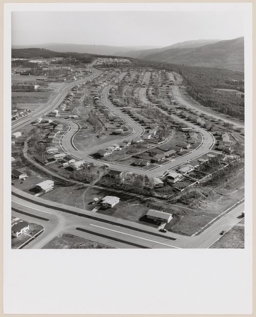"Instant Town" for McIntyre Mines Ltd. Note four-lane highway. Grande Cache, Alberta