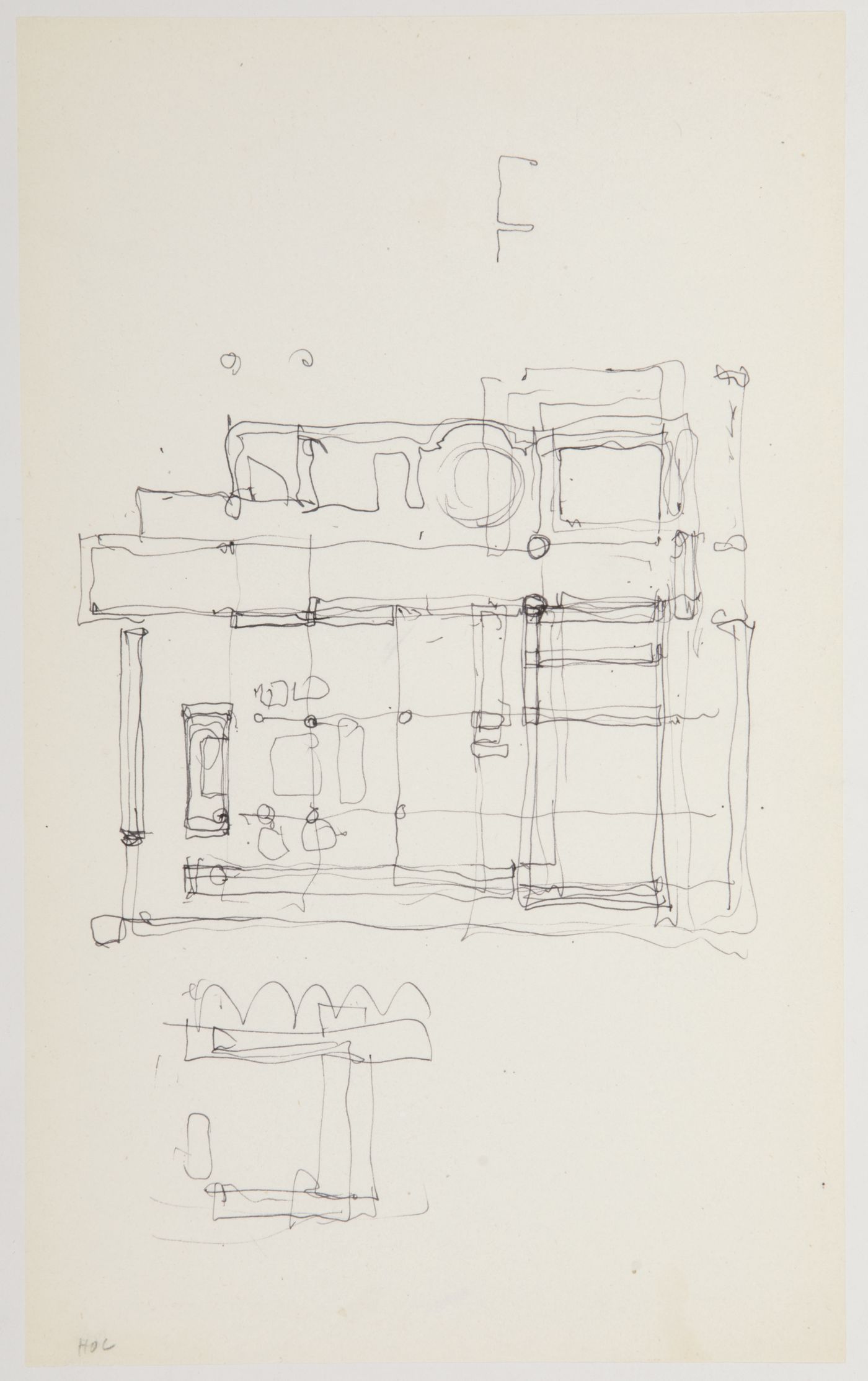 House I, Princeton, New Jersey: Sketched plans