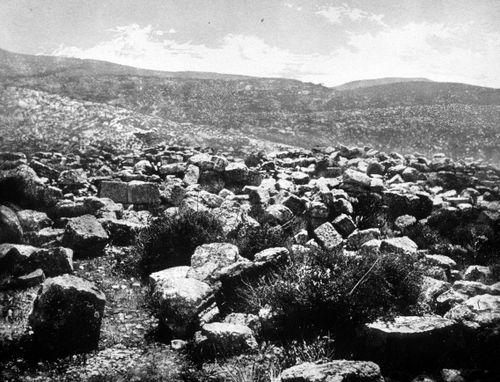 View of an archeological site near the Dead Sea, Israel