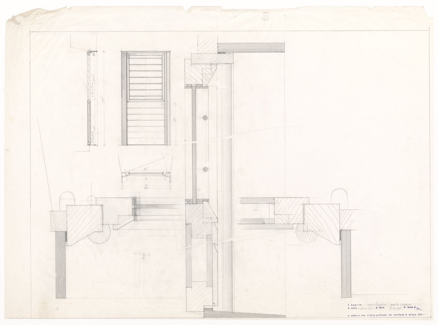 Door details for Casa Angelini, Lerici, Italy
