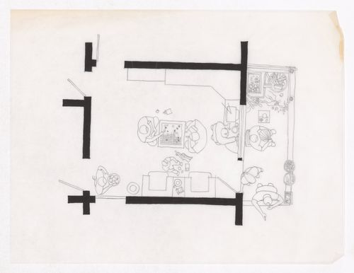 Illustration showing the traditional living patterns for the Sichuan housing project for "Housing a Billion: Urban Upgrading: Design Ideals for Rural China" publication