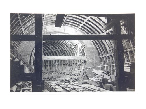 View of construction of underground Readwall Tunnel, London, United Kingdom
