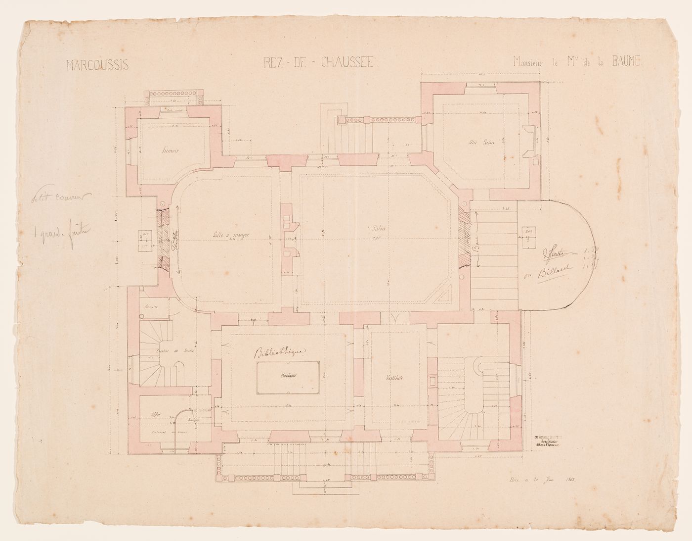 Château de Marcoussis: Ground floor plan