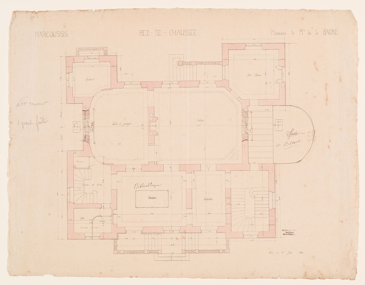 Château de Marcoussis: Ground floor plan