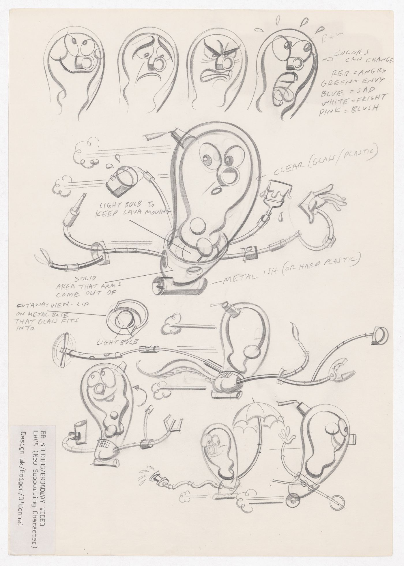 Character sketches by Mitch O'Connell for Spillville