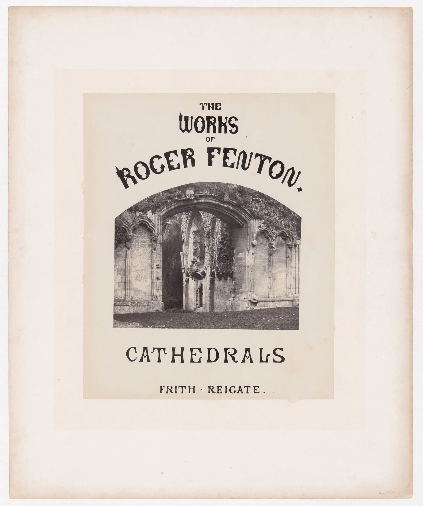 View of arched doorway in ruins of Glastonbury Abbey, Glastonbury, England