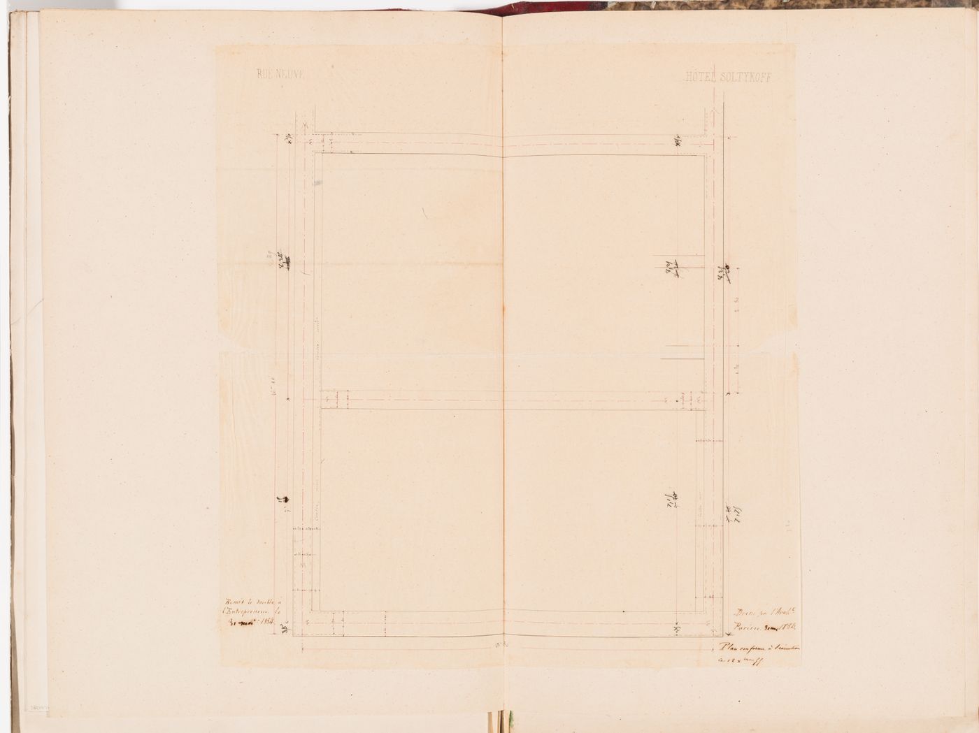 Foundation plan, Hôtel Soltykoff