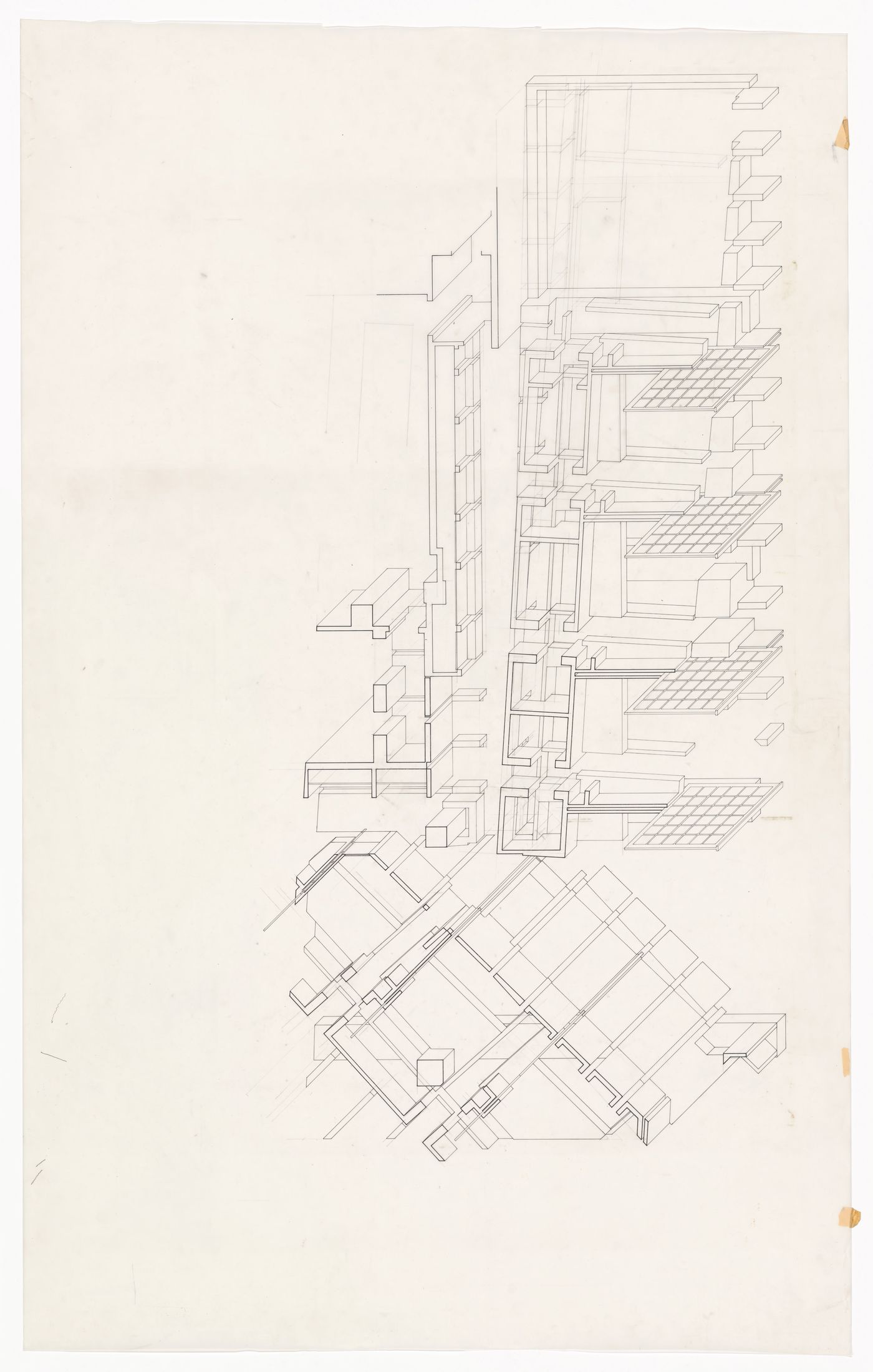 Cavalier oblique drawing for Fuller Toms Loft, New York, USA