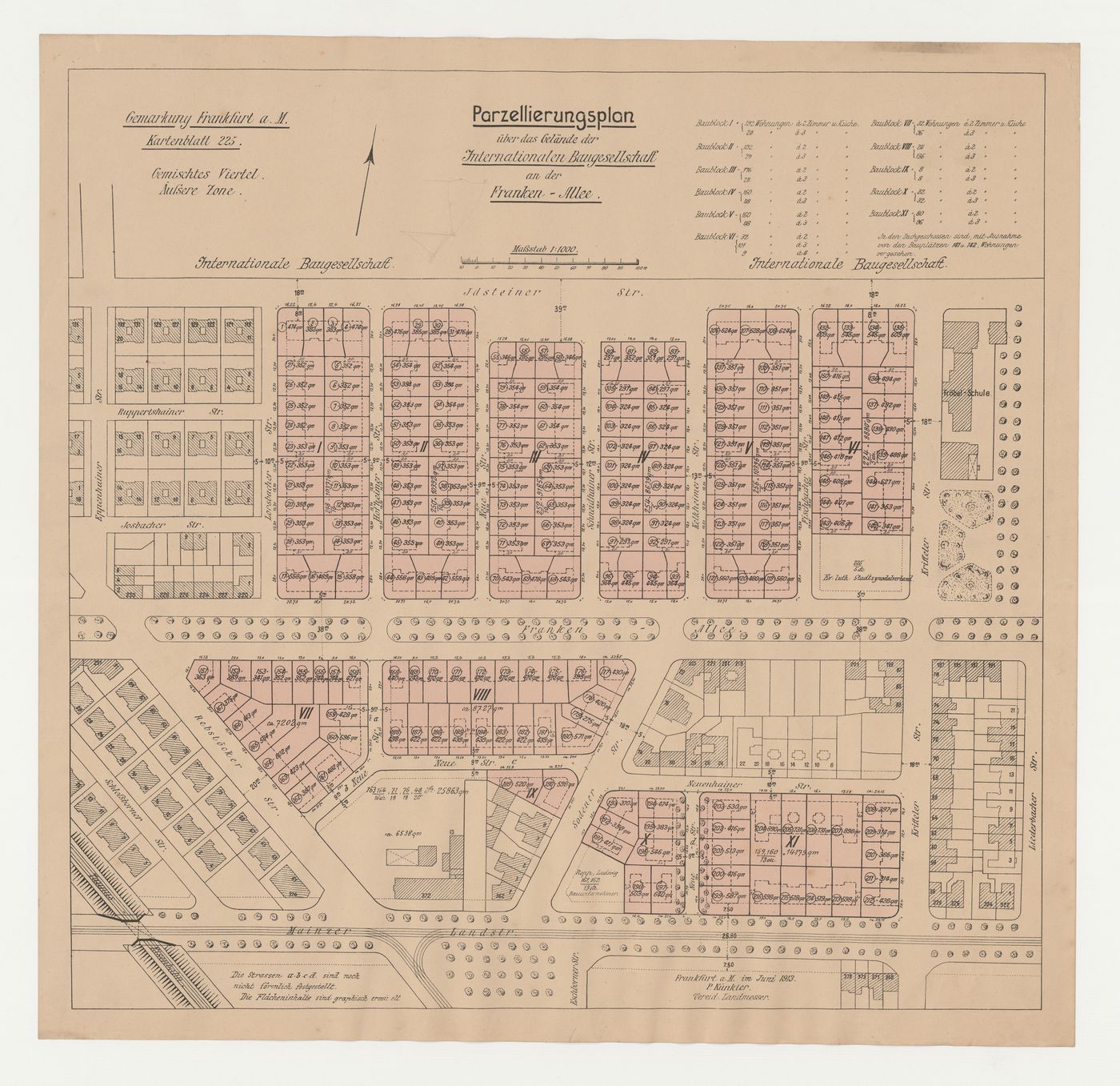 Site plan for Hellerhof Housing Estate, Frankfurt am Main, Germany