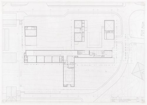 Second floor plan for Faculdade de Ciências da Informação, Santiago de Compostela, Spain