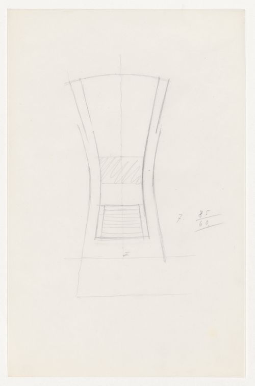 Sketch plan for an auditorium for Illinois Institute of Technology