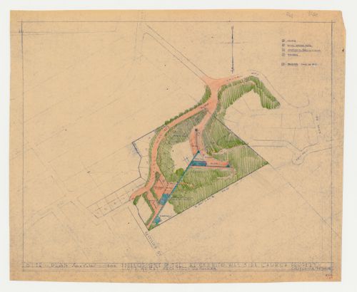 Swedenborg Memorial Chapel, El Cerrito, California: Site plan