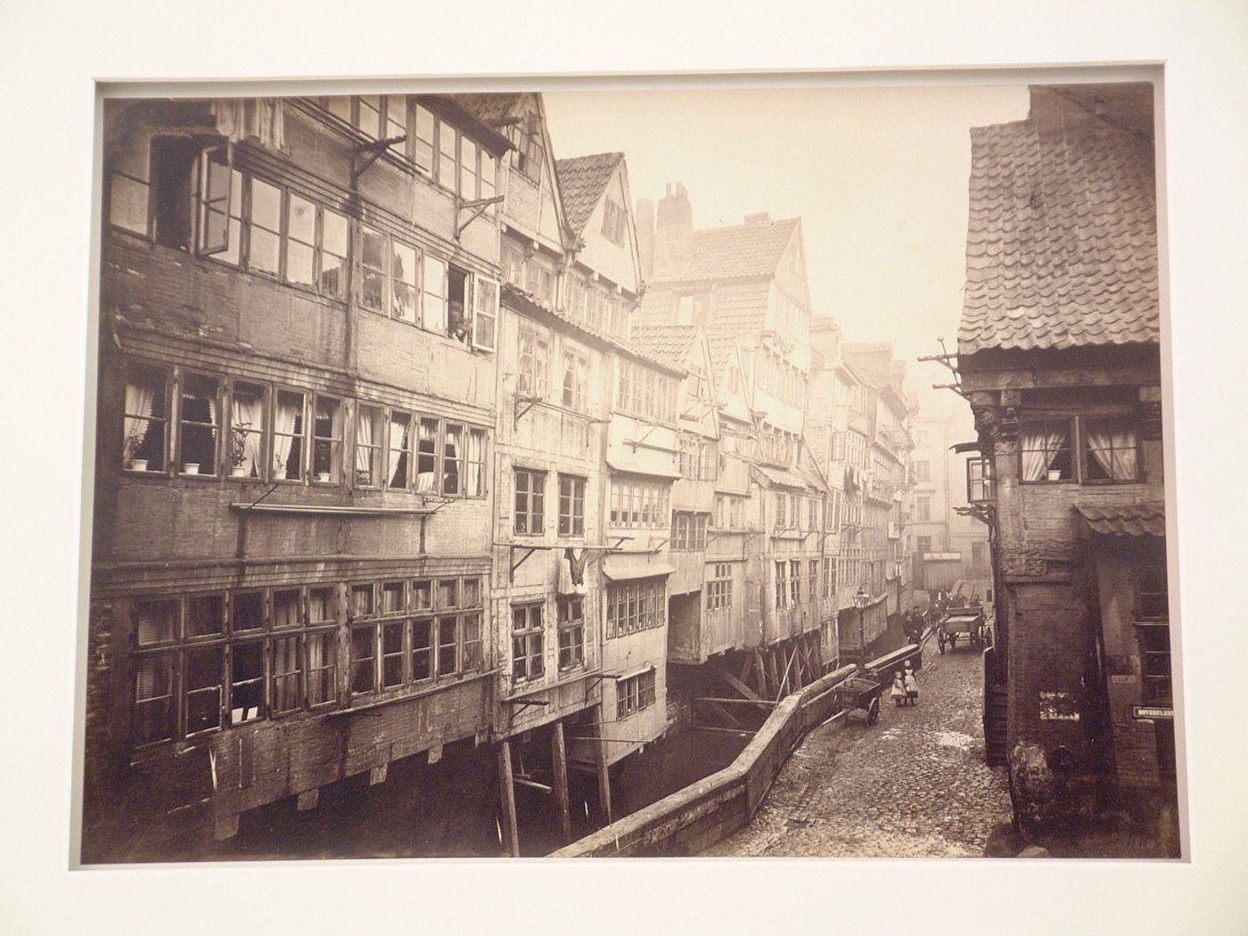 View down residential street, Hamburg, Germany