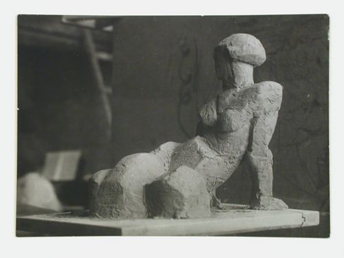 View of a Cubist statue, Moscow