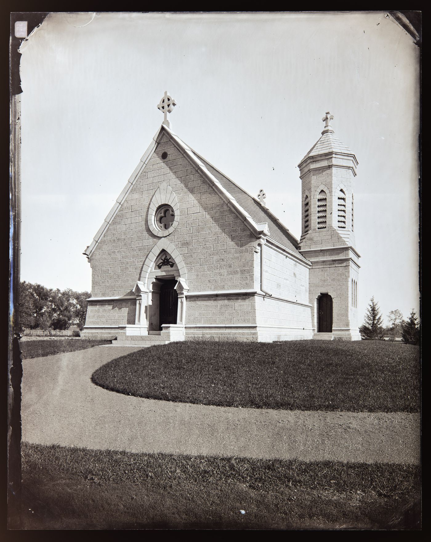 View of the Haight family mausoleum and cemetery at 370 Main Street, Goshen, New York, United States
