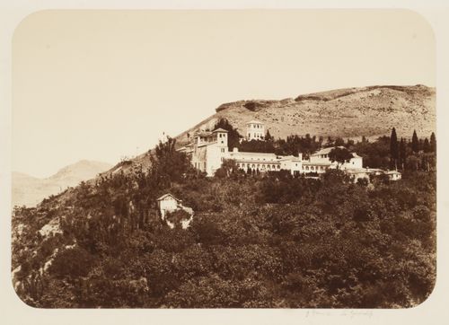 Landscape view of the Generalife Palace, Granada, Spain