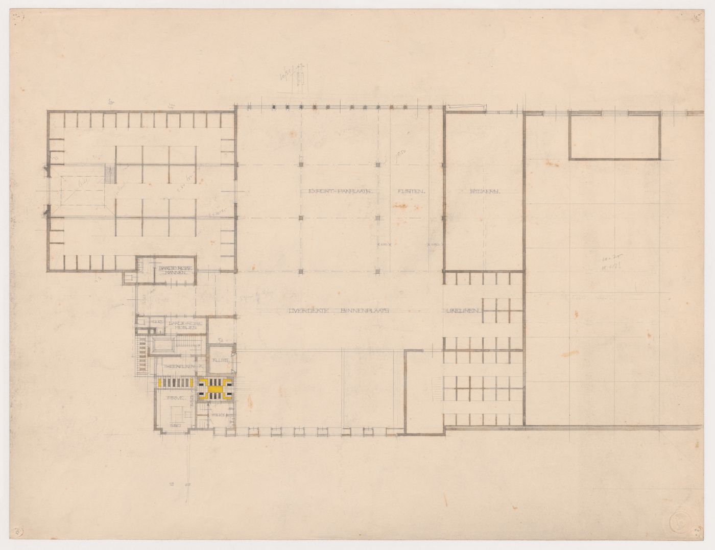 Ground floor plan for a winery, Purmerend, Netherlands