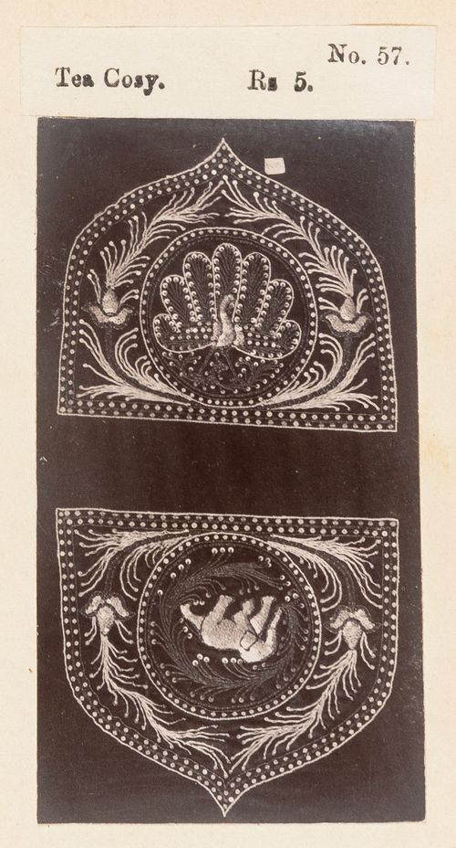 View of a slipcover, F. Beato Limited, C Road, Mandalay, Burma (now Myanmar)