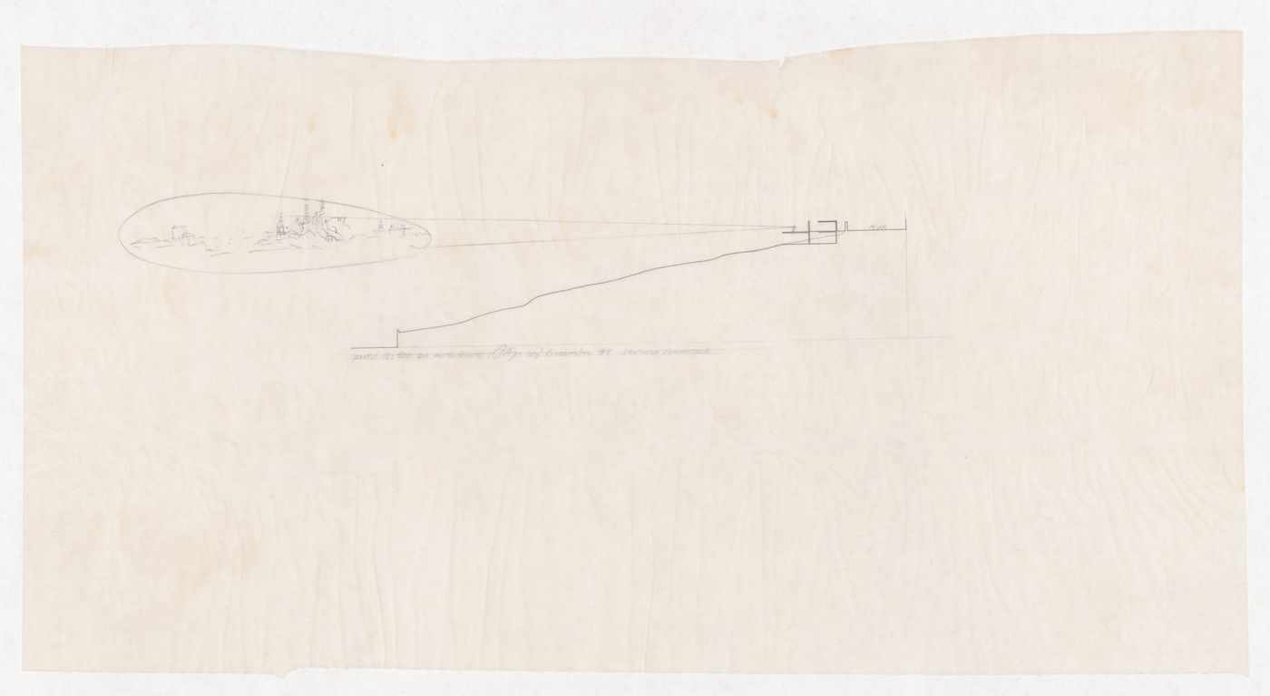 Sketch site profile for Restaurante de Santo Domingo de Bonaval, Santiago de Compostela, Spain