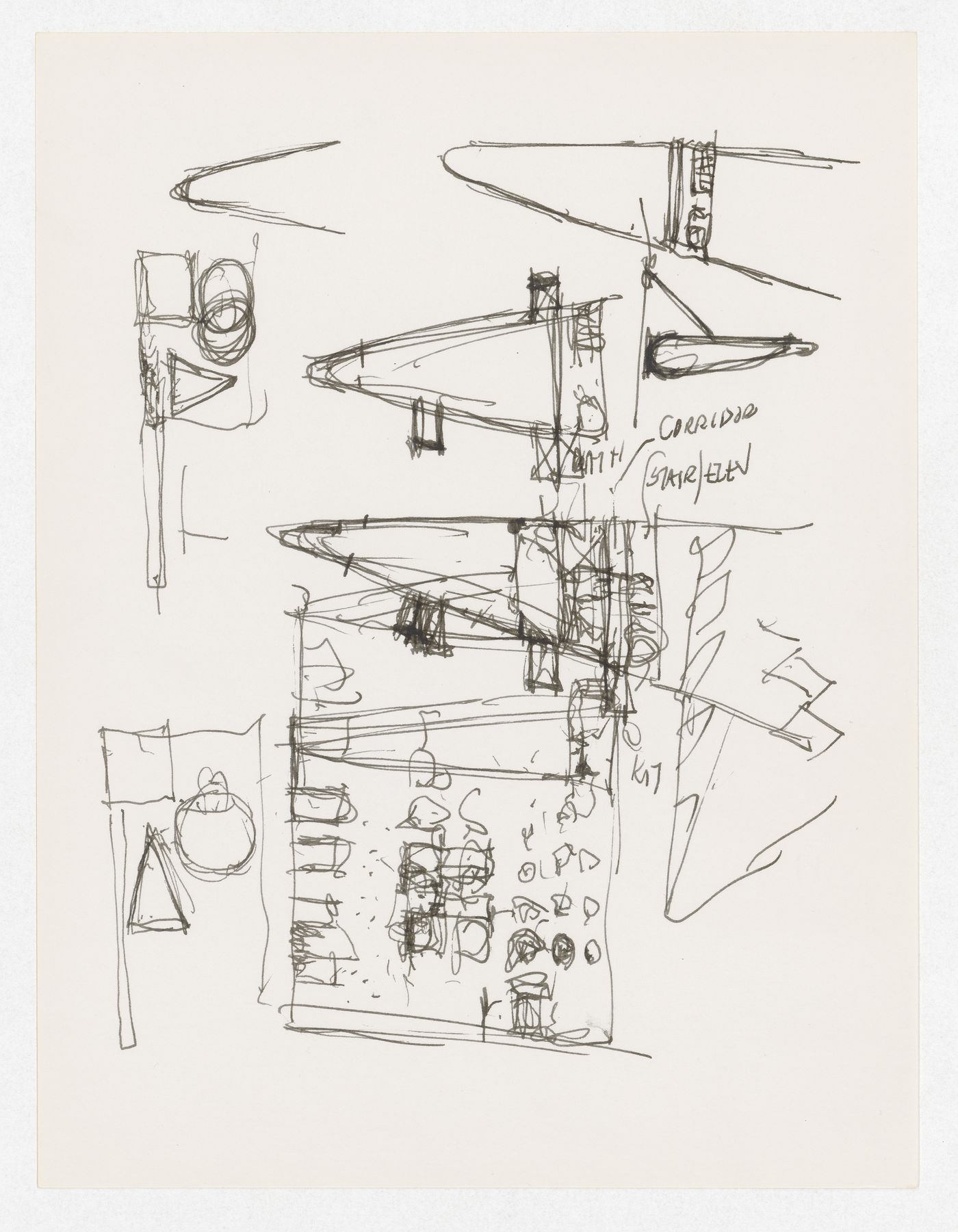 Sketches for Santiago de Compostela Apartment House, Santiago de Compostela, Spain