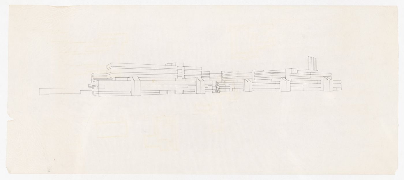 Sketch perspective for Memorial University of Newfoundland, Health Sciences Complex, St. Johns, Newfoundland