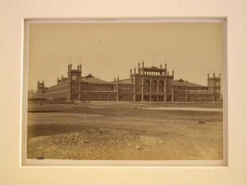 Exterior view of main building, Centennial International Exhibition of 1876, Philadelphia, Pennsylvania, United States