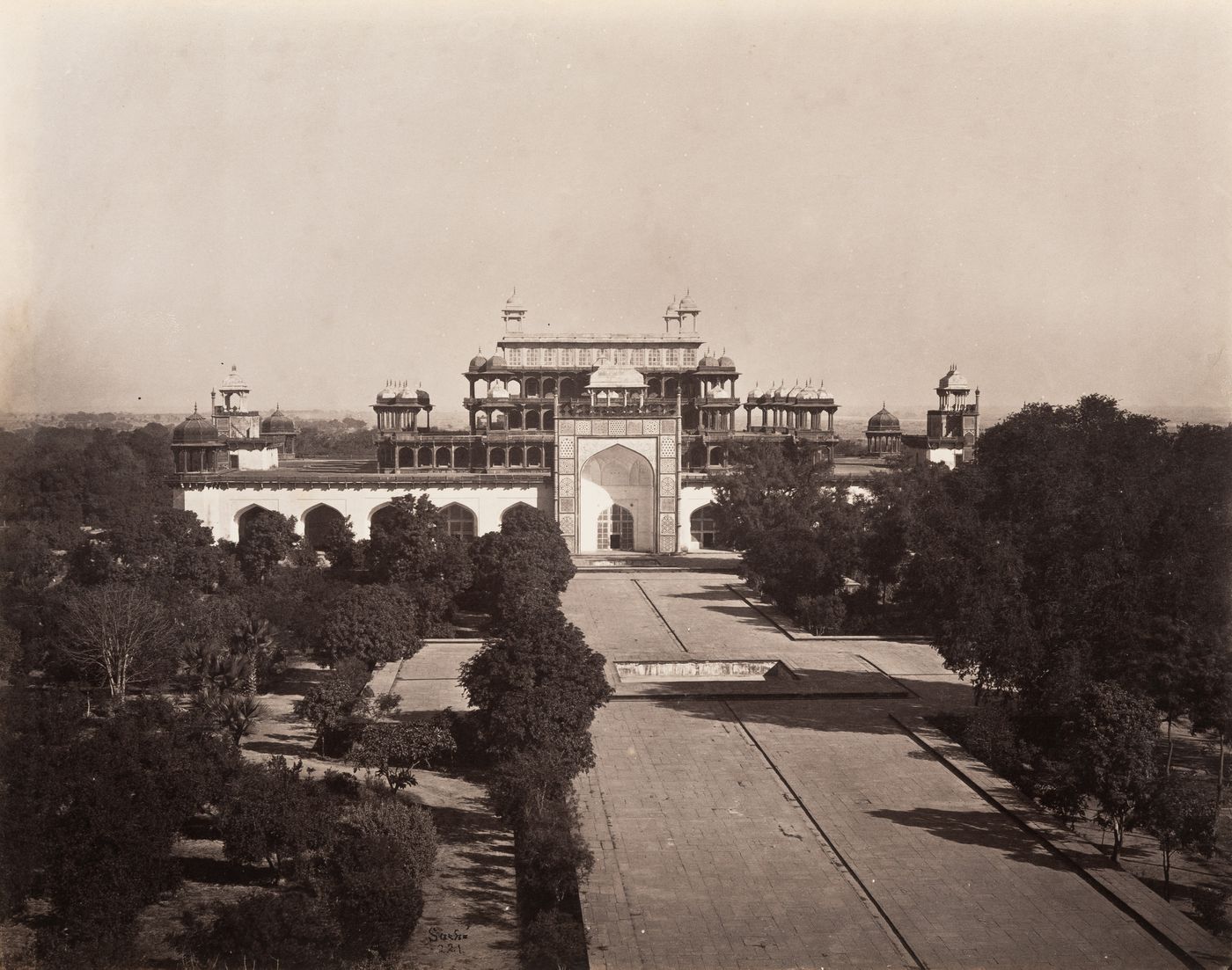 View of Akbar's Mausoleum, Sikandra, near Agra, India