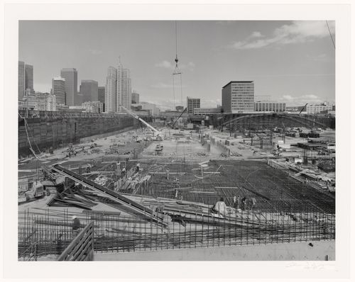 View of the George R. Moscone Convention Center under construction, San Francisco, California, United States