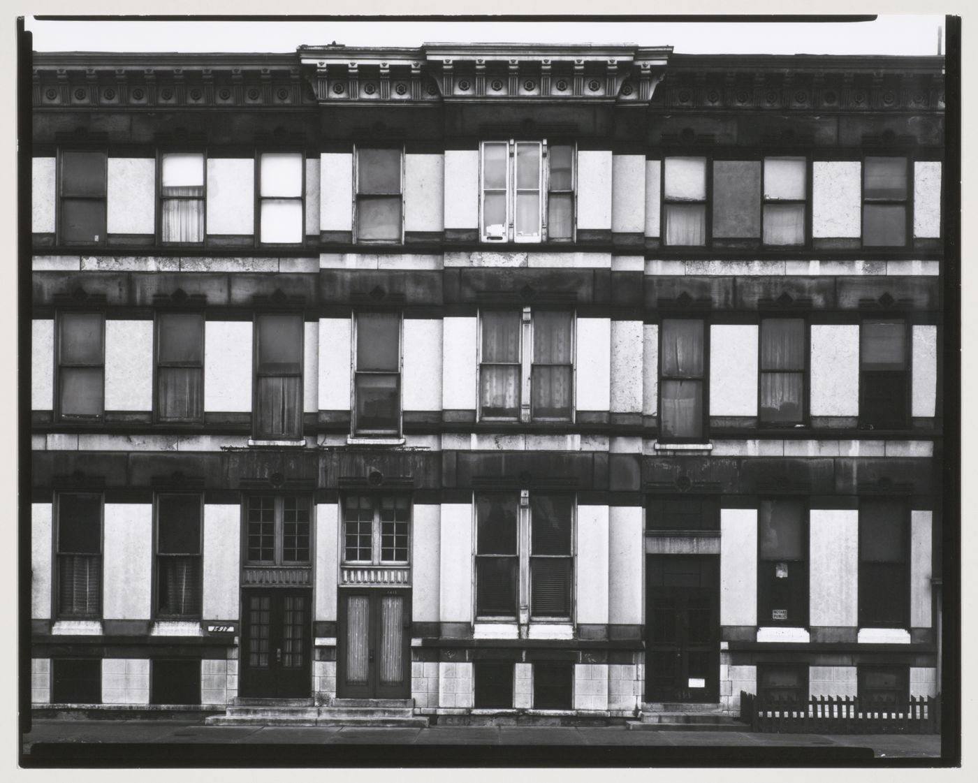 Section of building façade on Dearborn Street, Chicago, Illinois