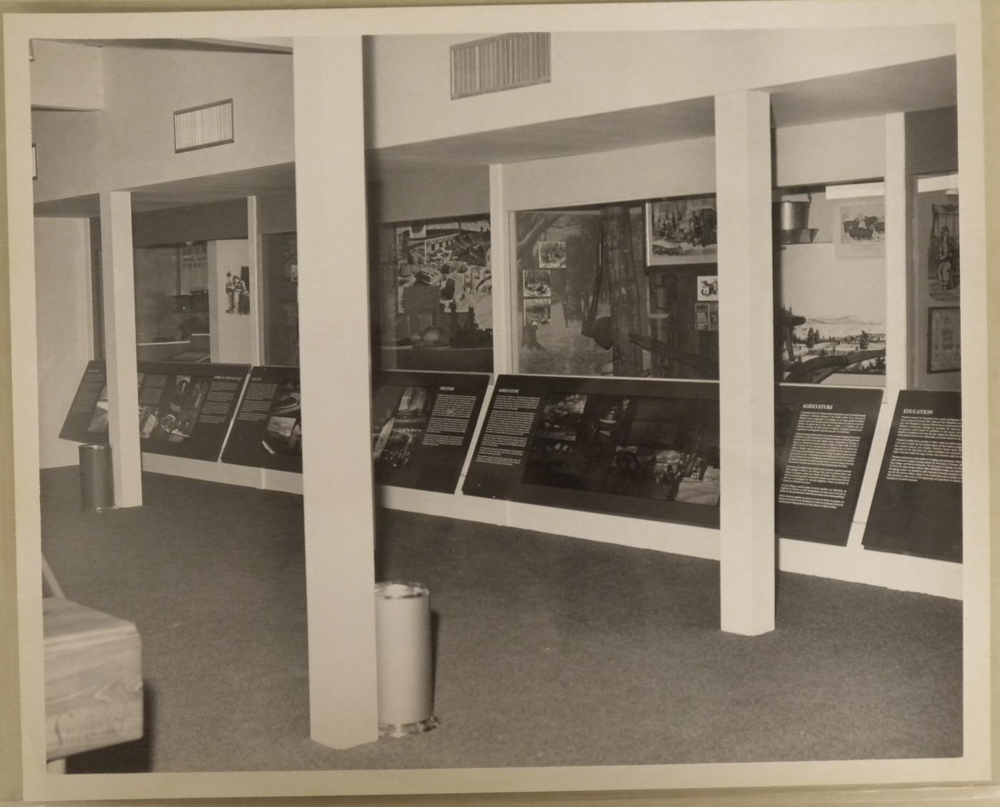 Interior view of the Vermont's Pavilion, Expo 67, Montréal, Québec