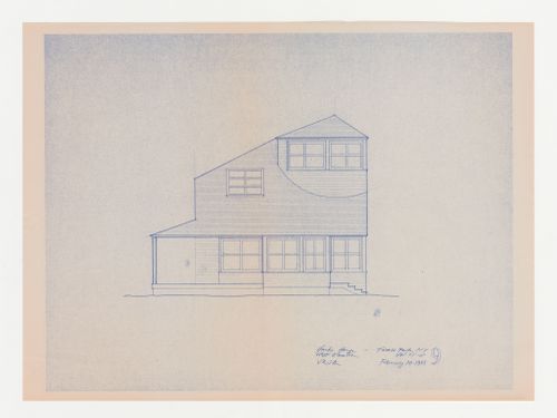 West elevation for the Hanks-Paré Residence, Tuxedo Park, New York