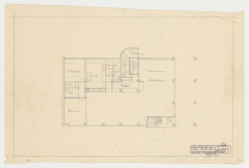 Ground floor plan for a type CL housing unit, Frankfurt am Main, Germany