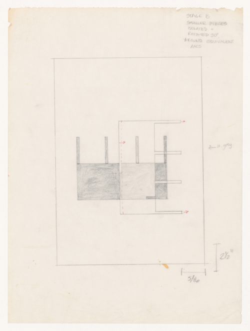 Sketch section for House VI, Cornwall, Connecticut
