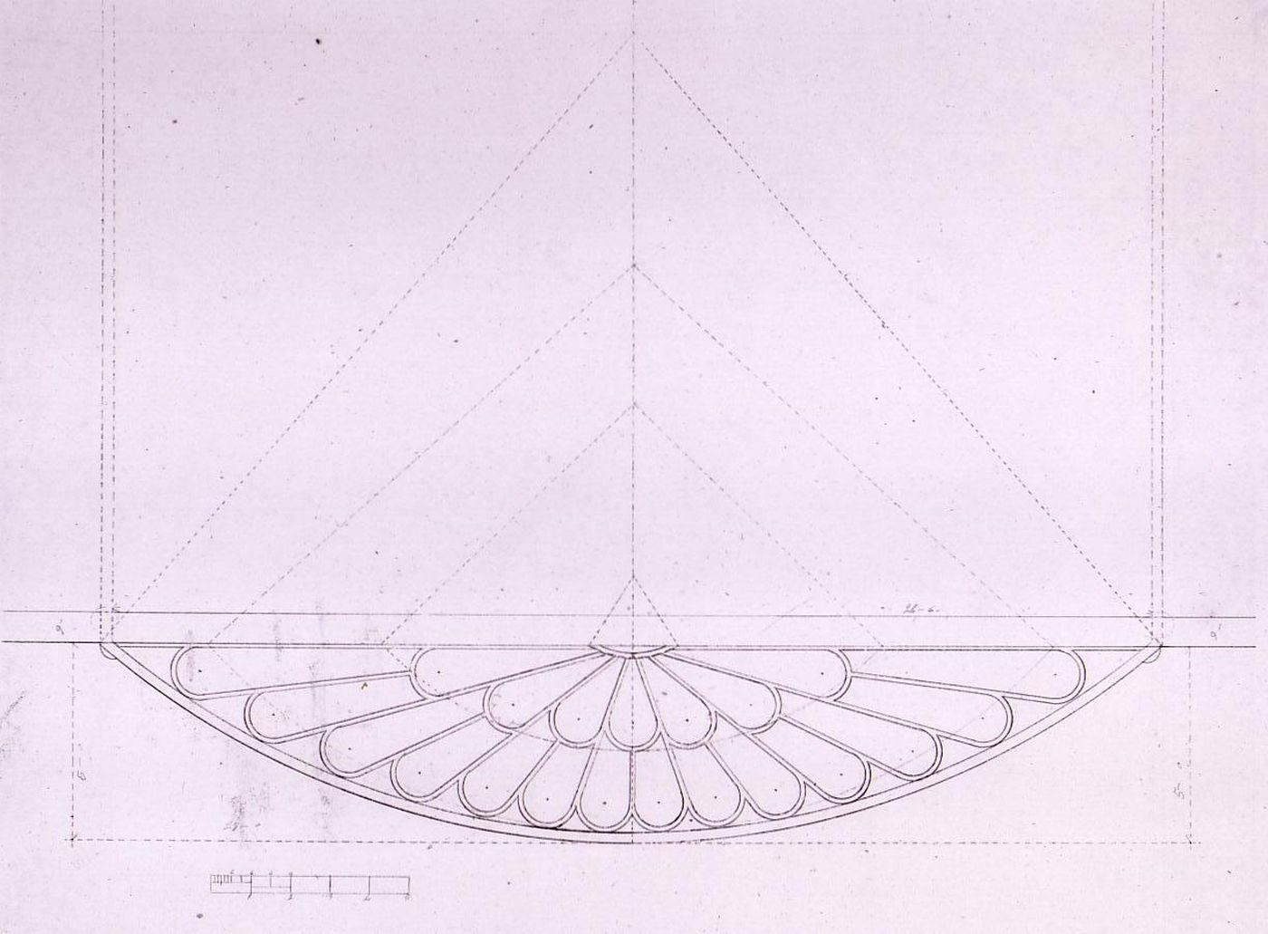 Elevation for a window for Notre-Dame de Montréal