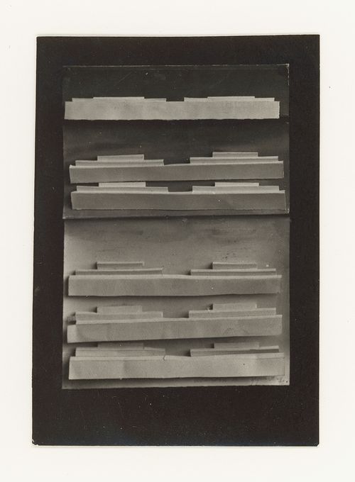 Photograph of a student model on the topic "Frontal Surface. Vertically Limited Rhythmical Row", for the "Space" course at the Vkhutemas (Higher State Artistic Technical Studios), Moscow